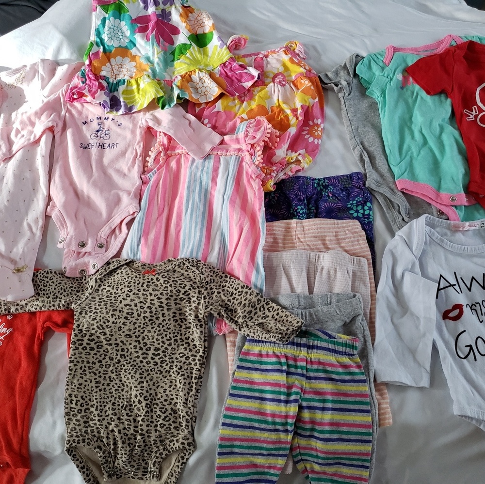 Lot baby girls clothes 3 months
